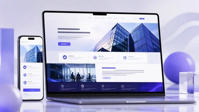 Corporate and company website design example