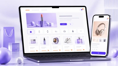 eCommerce and online store website design example