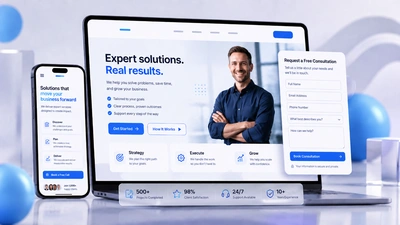 Service and lead generation website design example